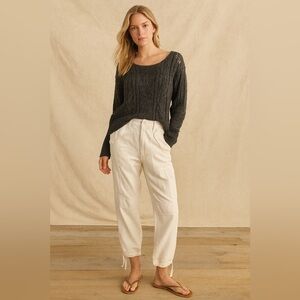 NWOT Polo Ralph Lauren Ivory Cargo Pants Drawstring Cuffs Women’s Size 6